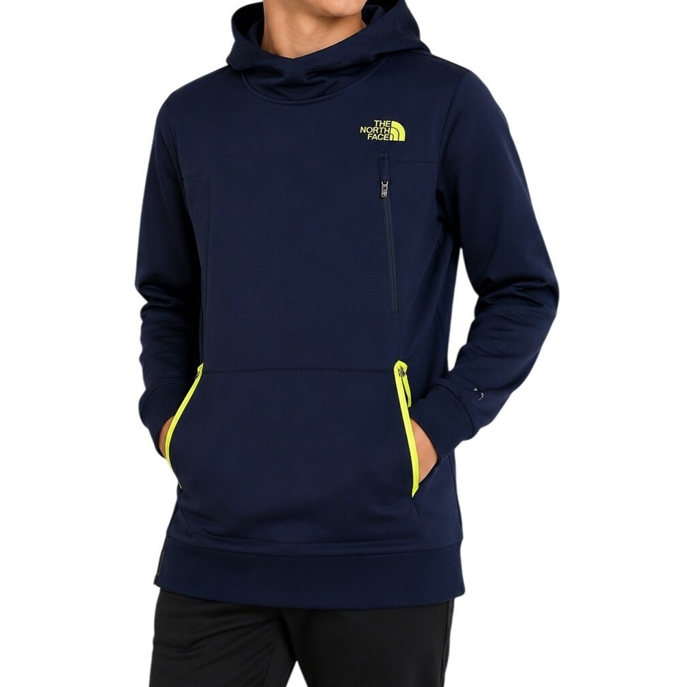 The North Face Cosmic Blue & Neon Yellow Tekno Hoodie Boy's Large 14/16 NWT